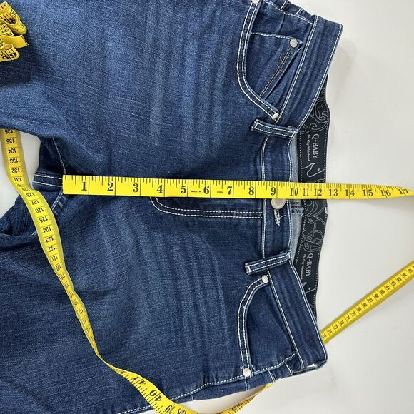 Wrangler Jeans Womens 12 Blue Q-Baby Riding inseam 33 Western Rodeo Cowgirl - Picture 9 of 12
